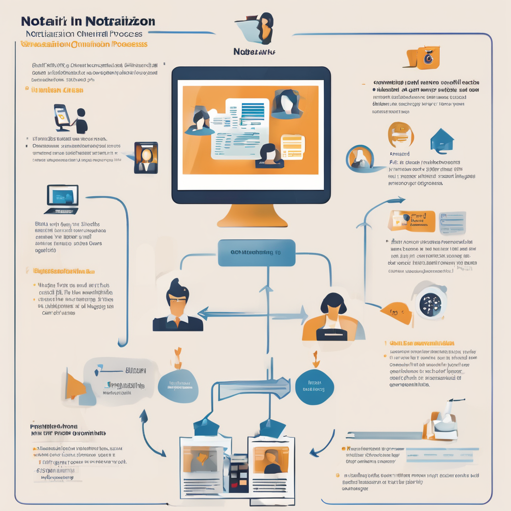 Illustration of the online notarization process with NY Notary